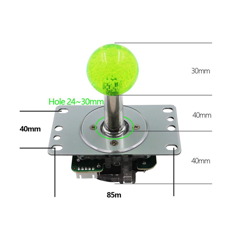 SJ@JX Arcade LED Joystick SANWA Style Fight Game Joystick LED Stick Retro Joy Circular Octagonal Limiter for Retro Pie Raspberry Pi MAME JAMMA - Image 2
